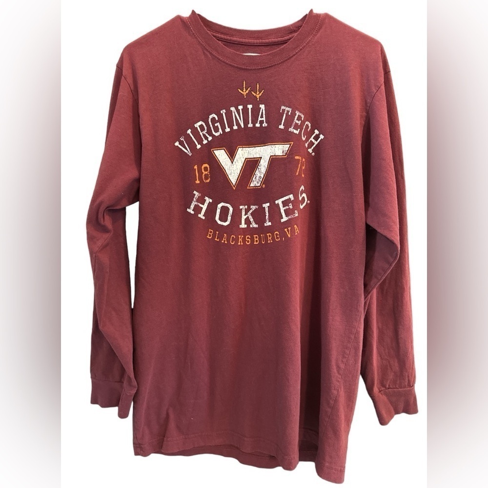 E5  Virginia Tech Longsleeve T Shirt Hokies Mens Size Large